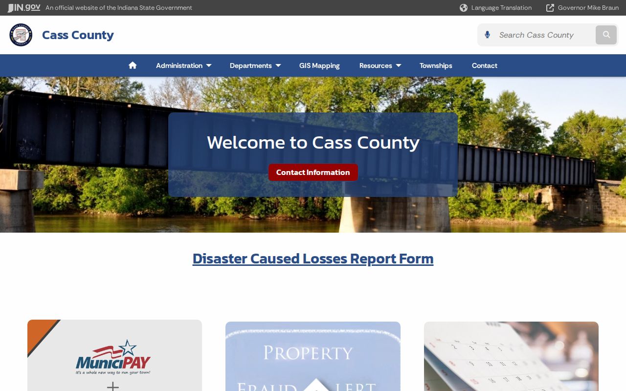 Cass County government access page