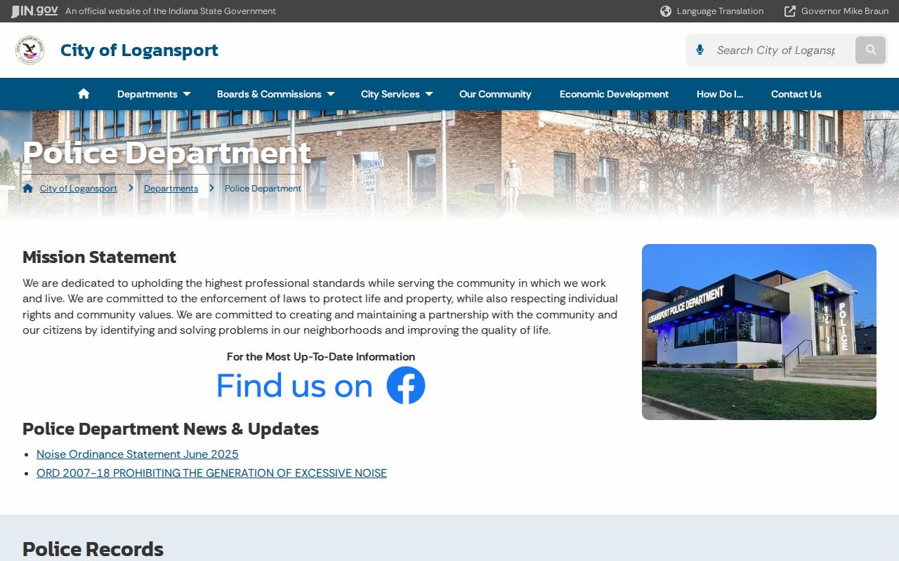 Logansport Police Department records guidance for court dispositions